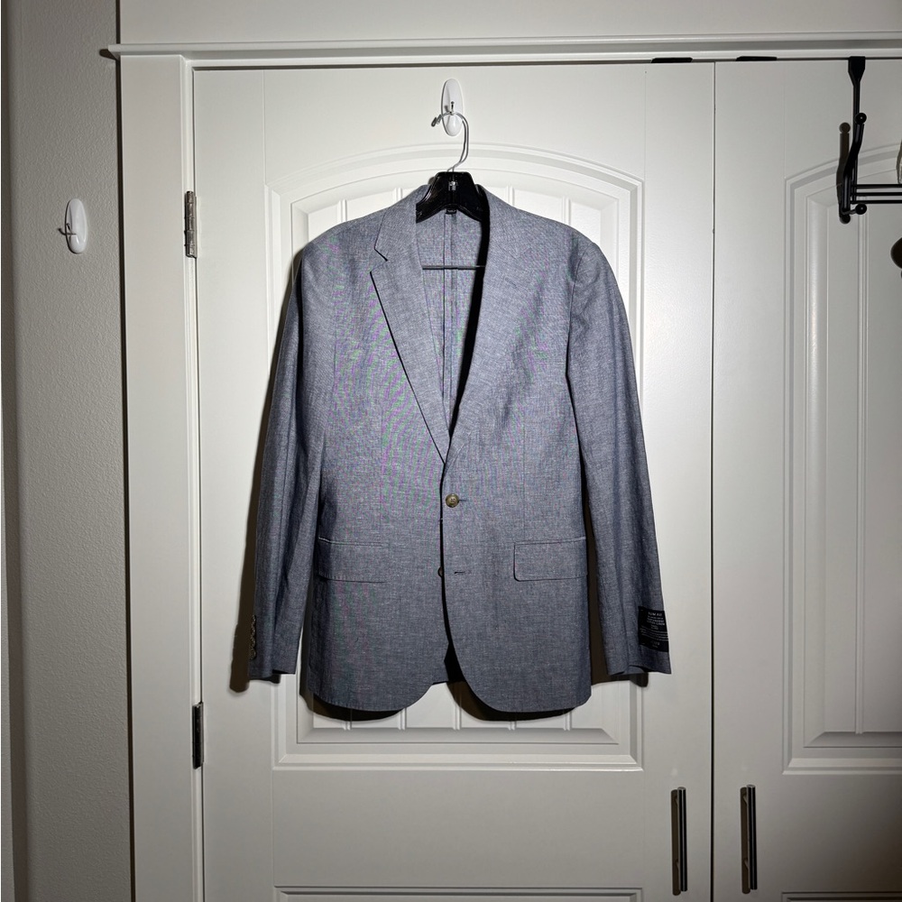 *NEW* J Crew Ludlow Unstructured Suit Jacket Mens 34S Irish Cotton-Linen